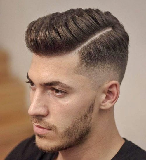 Corte de pelo corto Hard Part Style para hombres