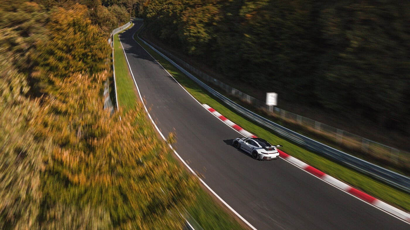 2023 Porsche 911 GT3 RS desde arriba