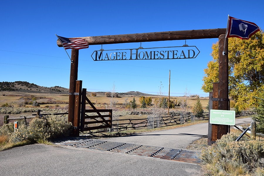 La entrada a Magee Homestead. 