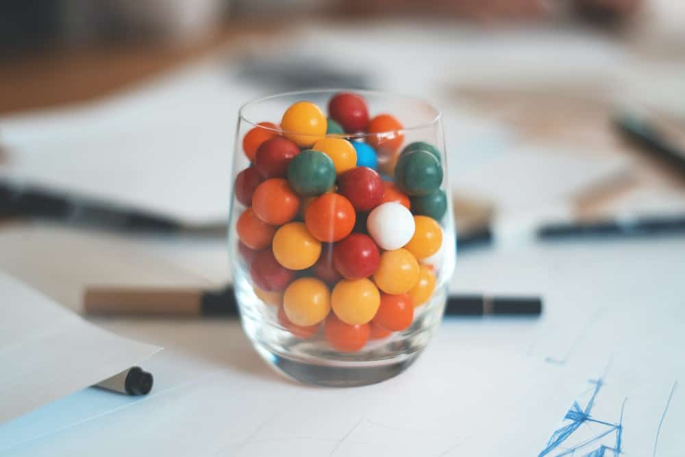 chicles de colores