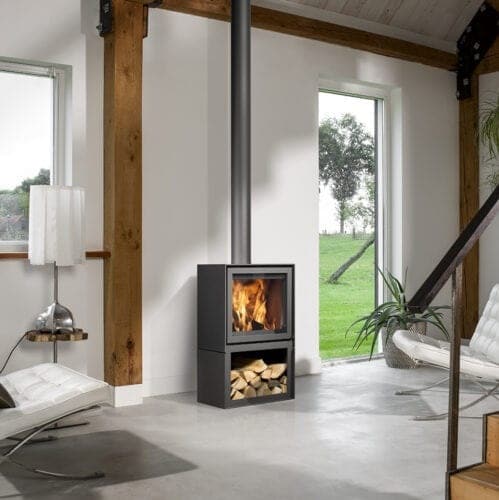 sala de estar con chimenea