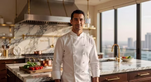Mattia Agazzi: el chef que conquistó Beverly Hills y dejó huella en la alta cocina italiana Mattia Agazzi, chef ejecutivo de Gucci Osteria Beverly Hills, en la cocina del restaurante con estrella Michelin