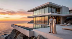La espectacular Razor House de Alicia Keys en La Jolla con vistas al océano Pacífico al atardecer