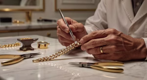 Las magníficas joyas artesanales de Paul Morelli Artesano trabajando en joyería fina de Paul Morelli en taller de Filadelfia