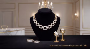 Sharon I: la joyería parisina que conquista el mercado del lujo en Hong Kong Joyería de lujo Sharon I con oro de 18 quilates y diamantes sobre terciopelo negro