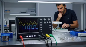Guía completa para comprar un osciloscopio digital: lo que necesitas saber Osciloscopio digital de almacenamiento profesional en laboratorio de electrónica moderno