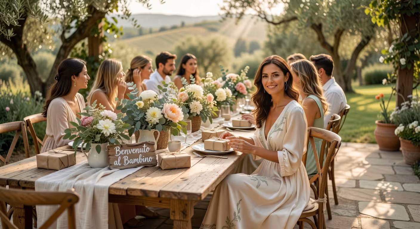 Guía definitiva para organizar una fiesta de maternidad exclusiva Fiesta de maternidad elegante en jardín privado con decoración botánica y paleta de colores neutros