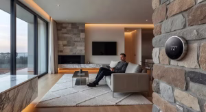 Hogar moderno con termostato inteligente y sistema de calefacción eficiente