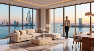 Los áticos Onyx Bahrain Bay redefinen la vida de lujo en el Golfo Interior de penthouse de lujo en Onyx Bahrain Bay con vistas panorámicas a la bahía de Manama