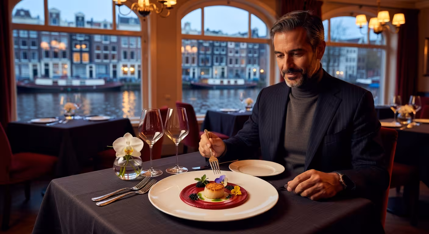 Experiencia gastronómica con estrella Michelin en restaurante de lujo en Ámsterdam