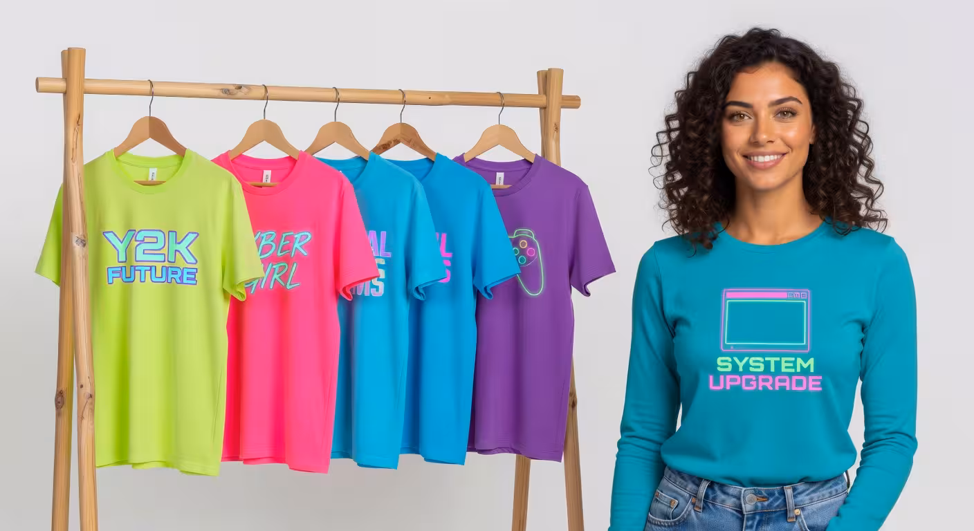 Colección de camisetas personalizadas con diseños tendencia 2025-2026 mostrando diferentes estilos y técnicas de impresión