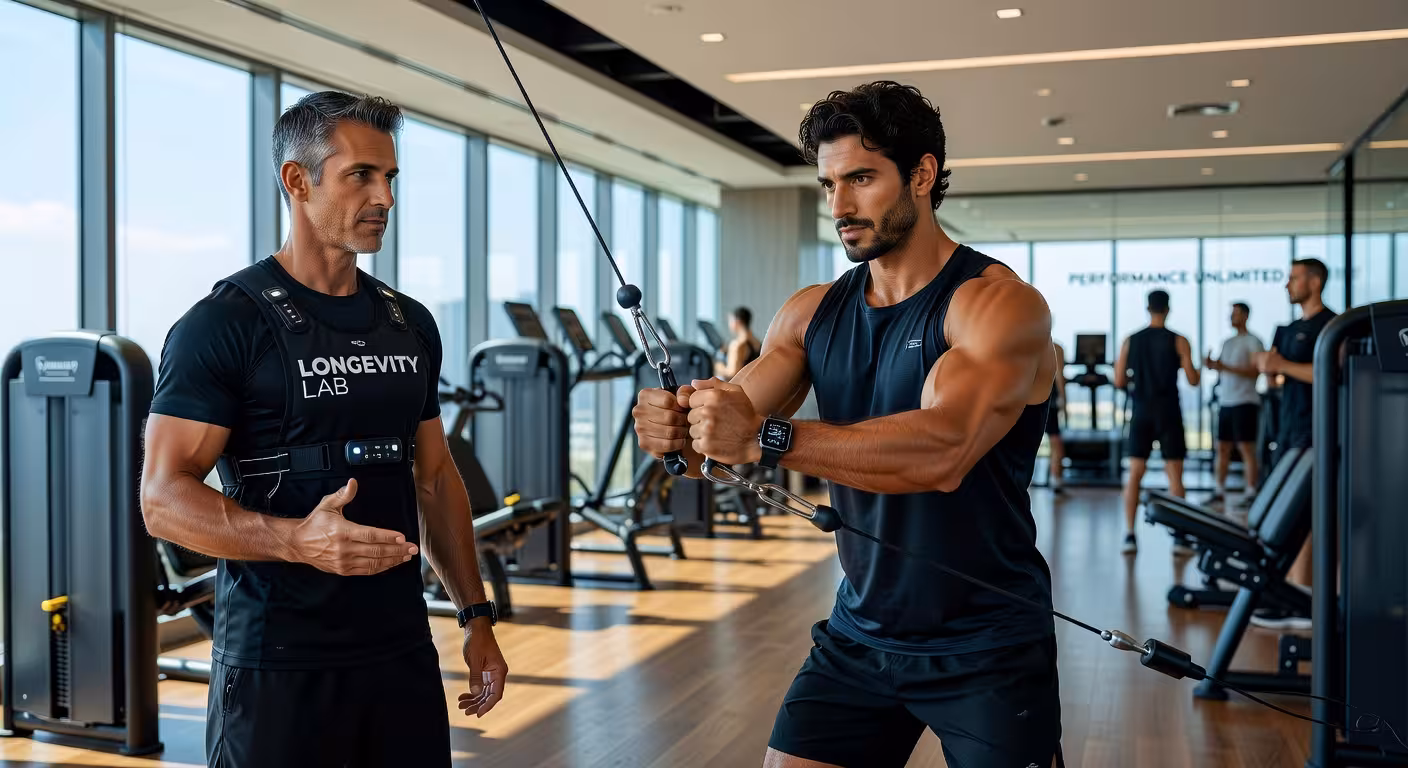 Los mejores expertos para llevar un estilo de vida saludable Entrenamiento personalizado en gimnasio de lujo con tecnología avanzada de monitorización