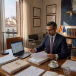 Seguro de asistencia jurídica: qué cubre y qué no cubre realmente Abogado profesional revisando documentos legales en despacho moderno de Madrid